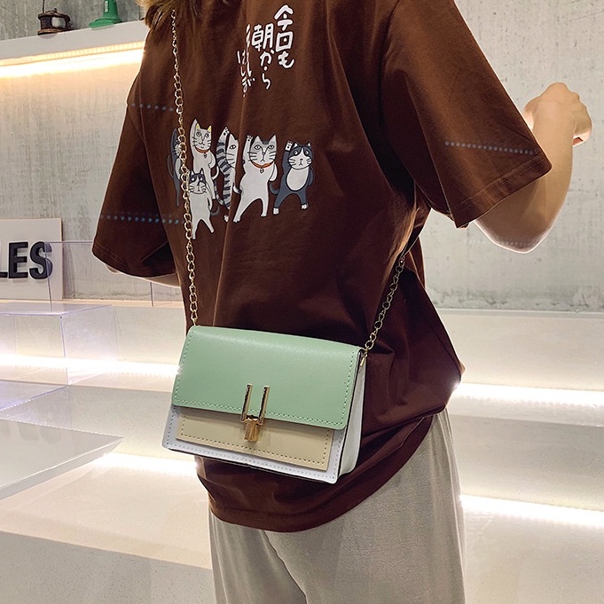 Túi đeo chéo nữ  TTF202 túi đeo chéo nữ dây xích chất da mềm, chống nước túi xách nữ đẹp đeo vai đi chơi dự tiệc