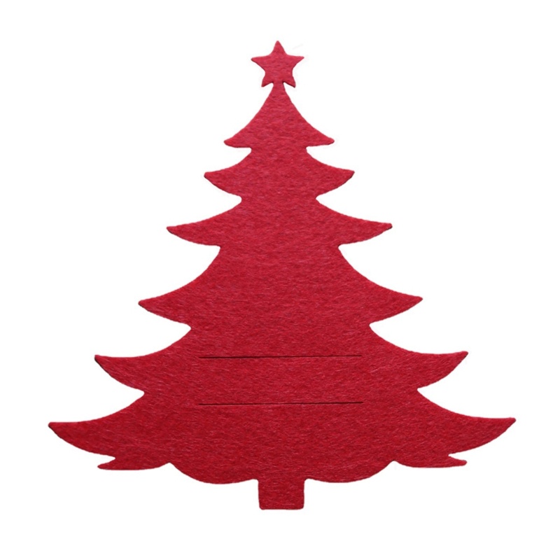 Bộ 4 Phụ Kiện Giữ Muỗng Nĩa Hình Cây Thông Giáng Sinh Bằng Bạc