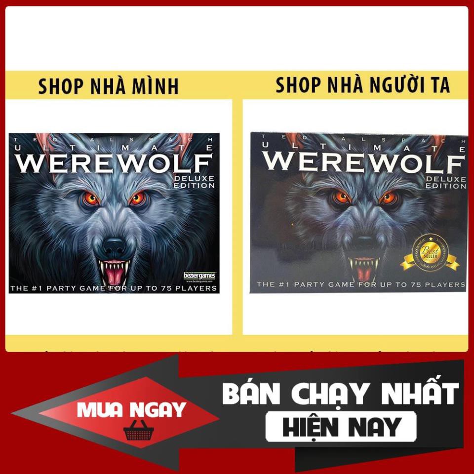 Bộ bài Ma sói 78 thẻ Việt hóa bản mới game nhập vai, Werewolf Ultimate Deluxe Tiếng Việt Boardgame Mới [GIÁ RẺ VÔ ĐỊCH]