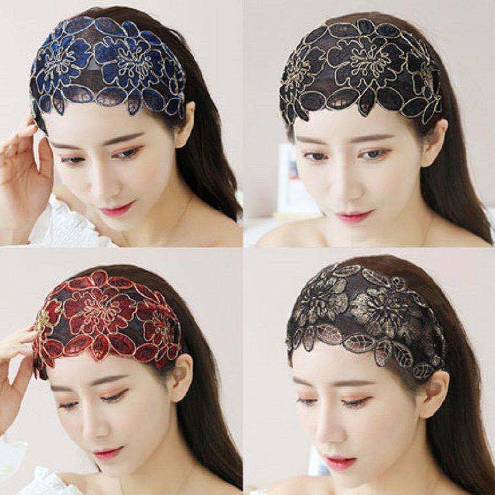 LILYES Băng Đô Cài Tóc Bằng Lụa Chống Trượt In Họa Tiết Hoa Thời Trang Mùa Hè Cho Nữ