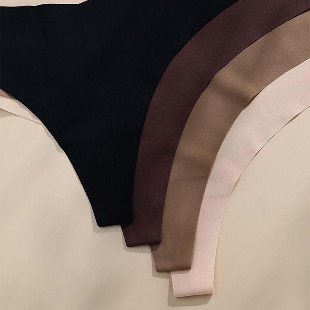 UPSTOPVN Áo Lót Lụa Không Đường May Cổ V Kèm Quần Lót Lọt Khe Quyến Rũ Dành Cho Nữ