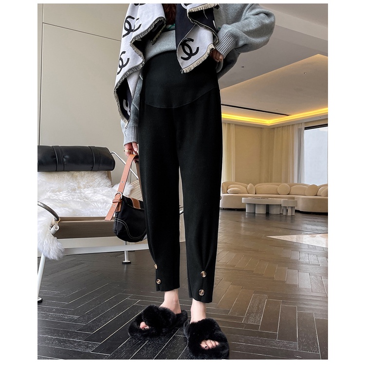 Quần Nhung Tăm Mỏng Mềm Mặc Bầu Q290