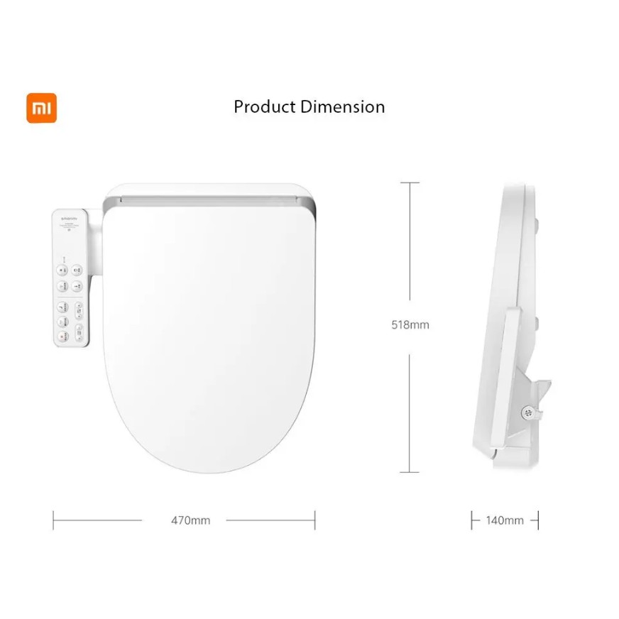 Nắp bồn cầu XIAOMI Smart Heating Toilet Seat Cover ZNMTG01ZM / Chính hãng - BH 12 Tháng