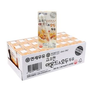 Thùng 24 hộp sữa hạnh nhân óc chó Hàn Quốc Yonsei