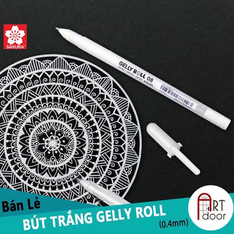 [ARTDOOR] Bút Trắng hoặc Nhũ SAKURA Gelly Roll