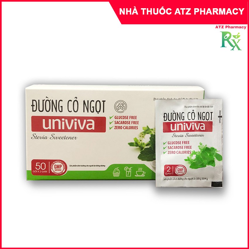Đường cỏ ngọt UniViva - đường ăn kiêng, không cung cấp glucose, không làm tăng đường huyết, ít calo - ATZ Pharmacy