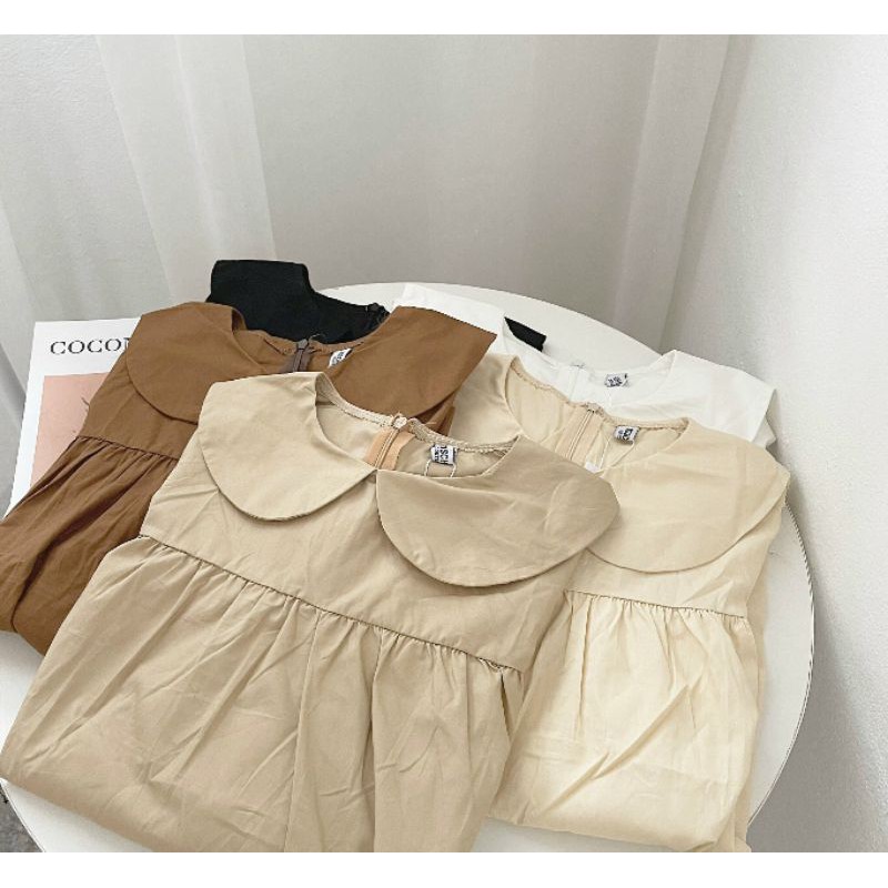 ÁO KIỂU CỔ SEN TAY NGẮN PHỒNG BABYDOLL | BigBuy360 - bigbuy360.vn