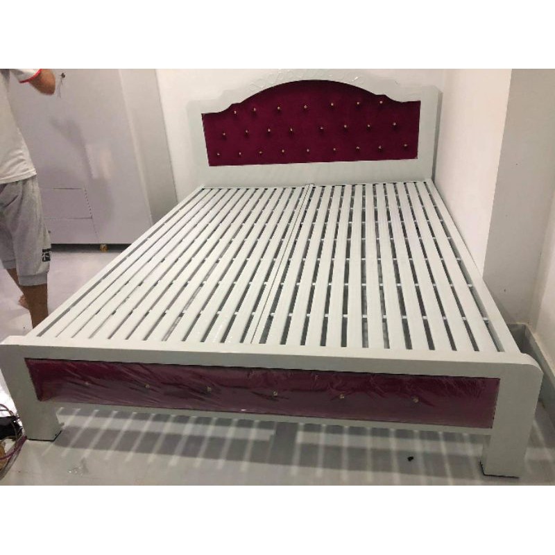 Giường sắt khung hộp 5x10 1m8x2m | BigBuy360 - bigbuy360.vn
