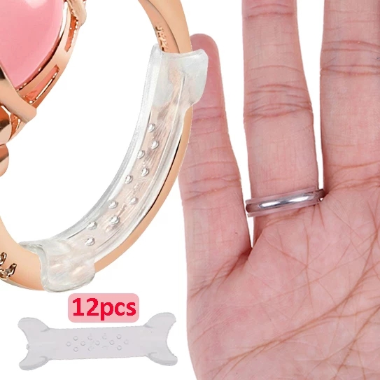 Bộ 8 Nhẫn Điều Chỉnh Kích Cỡ Nhẫn Trong Suốt 2-10mm Chất Lượng Cao