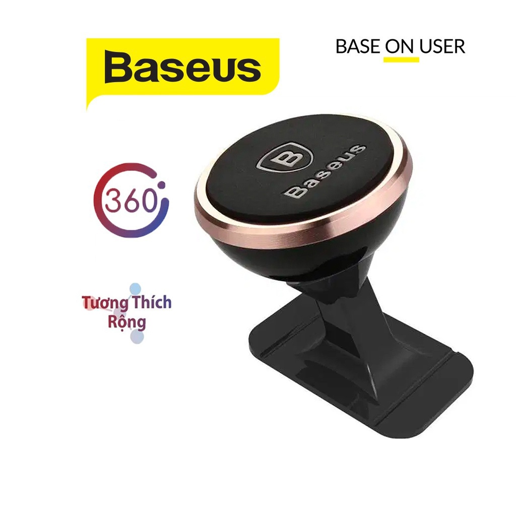 Hít điện thoại nam châm oto Baseus Strong Magnetic - giá đỡ điện thoại từ tính ô tô xe hơi - lực hút tốt ( Vàng )