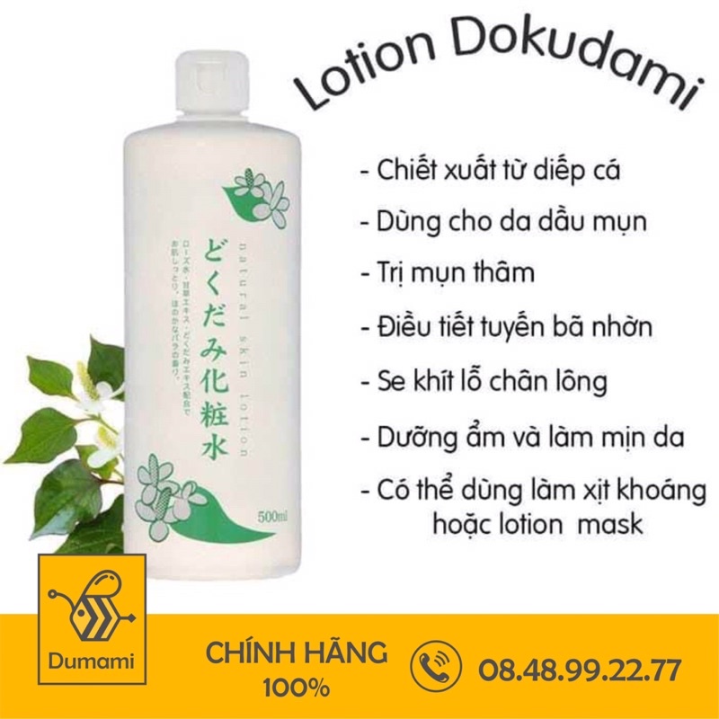 Nước Hoa Hồng Diếp Cá Dokudami Nhật Bản - 500ml