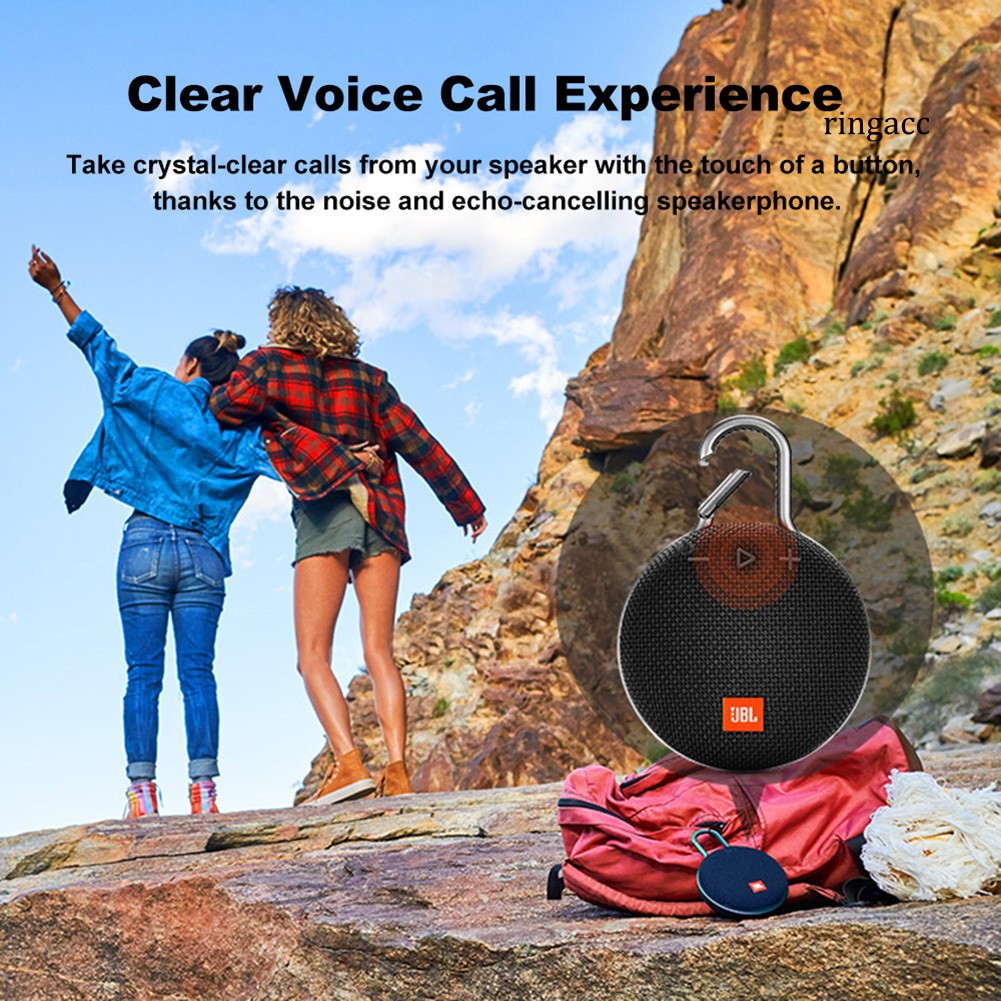 RC_JBL Clip 3 Outdoor Portable Wireless Waterproof Bluetooth Speaker with Carabiner