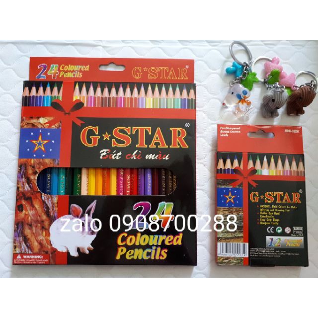 Bút chì màu Gstar hộp 24 chì và 12 chì cho bé