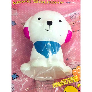 SQUISHY CHÓ CON ĐEO YẾM XANH (thaolinh950)