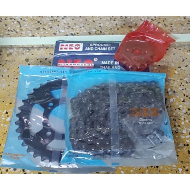 nhông sên đĩa Thái Jupiter Sirius 428, 14T x 36T Mitkam Makon Neo, nhông xích