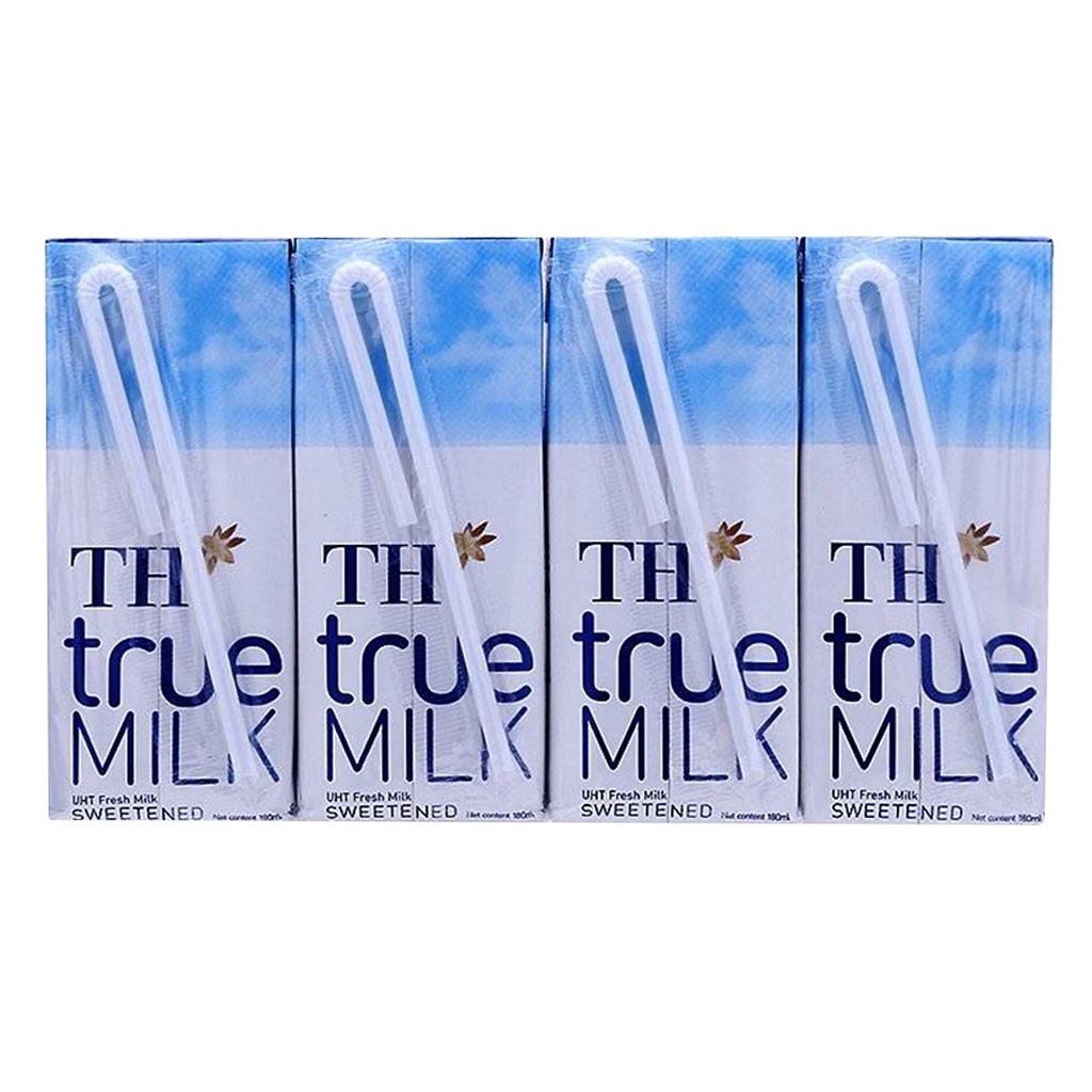 [CHÍNH HÃNG] Sữa Tươi Tiệt Trùng TH True Milk Có Đường Thùng 48 Hộp x 180ml