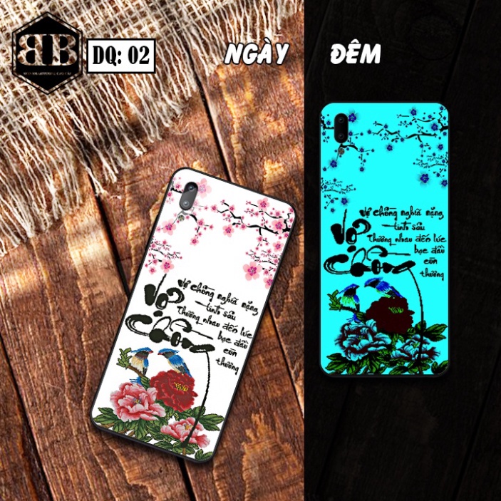 Ốp lưng kính Dạ Quang Vivo Y1S / Y93  / Y91C / Y93S phát sáng trong đêm in hình thời trang
