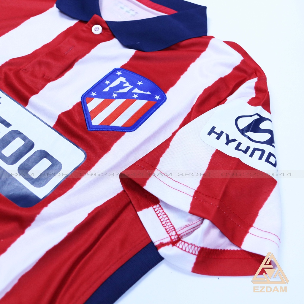 Áo Bóng Đá Atletico Madrid Sọc Đỏ Ngắn Tay  Sân Nhà 20/21 Hàng Thái Xin- Áo Đá Banh Đẹp Thấm Hút Mồ Hôi Chất Liệu Polist