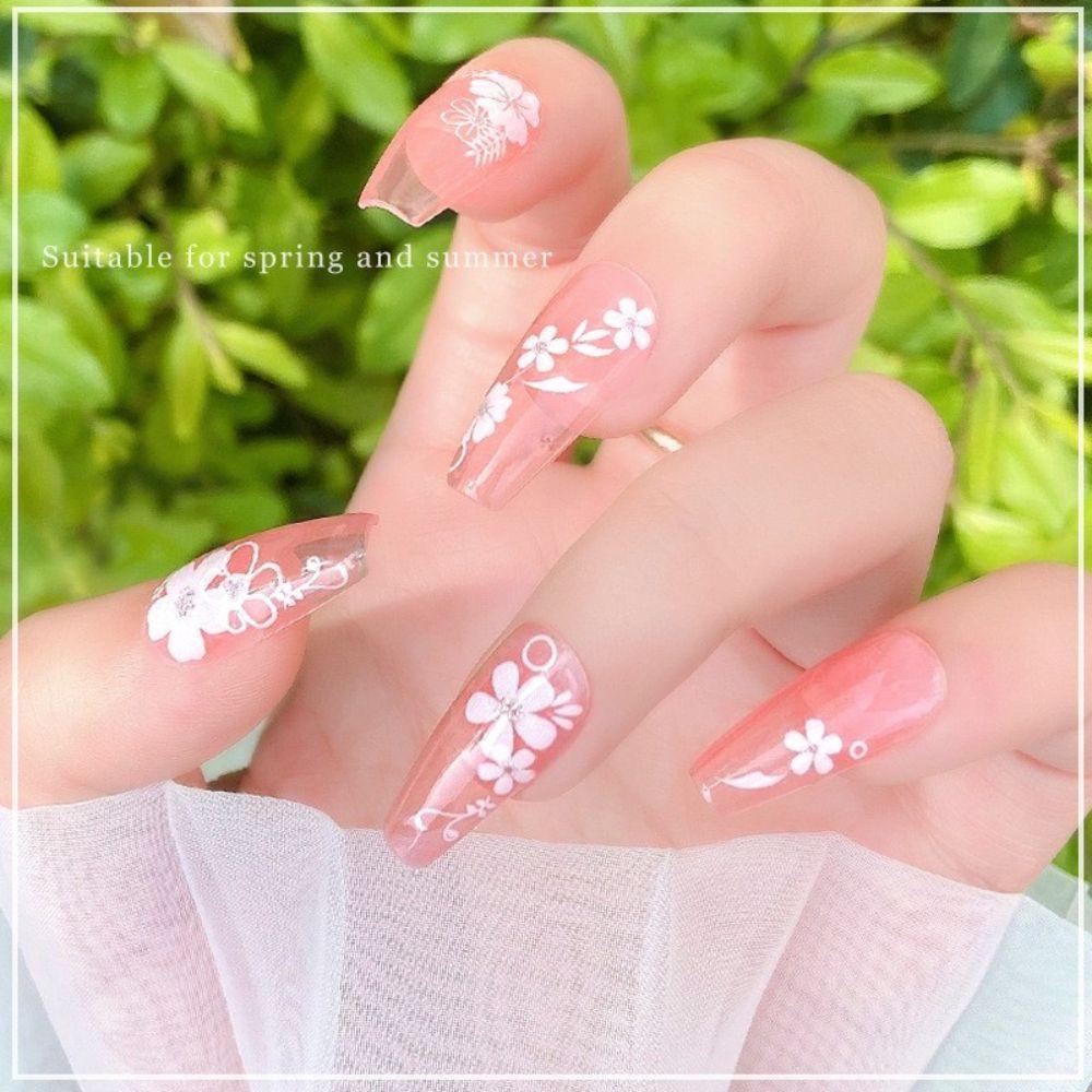 Miếng Dán Trang Trí Móng Tay Hình Hoa Anh Đào Xinh Xắn