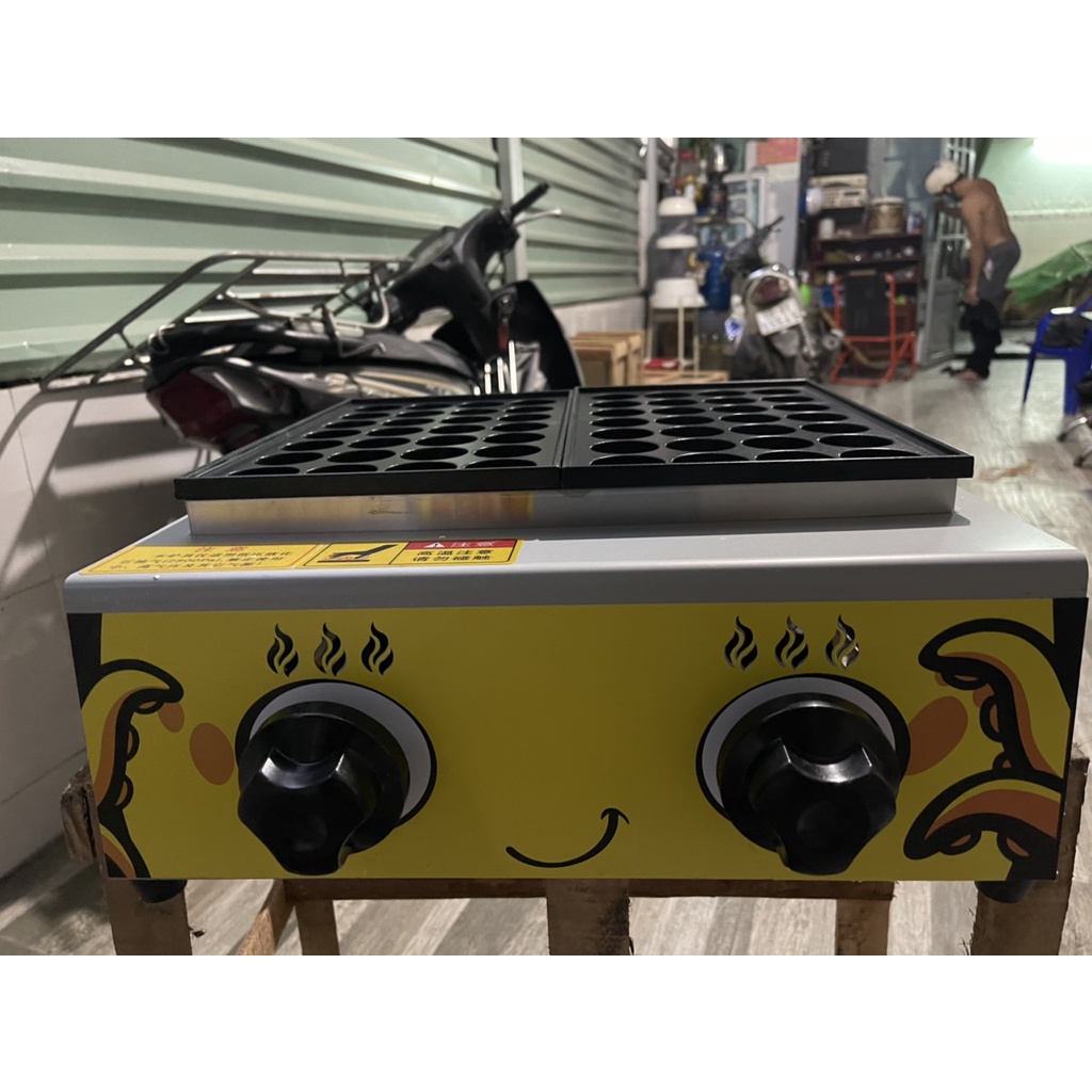 ( Có Sẵn )Máy làm bánh takoyaki 2 khuôn 56 lỗ (dòng máy cao cấp )