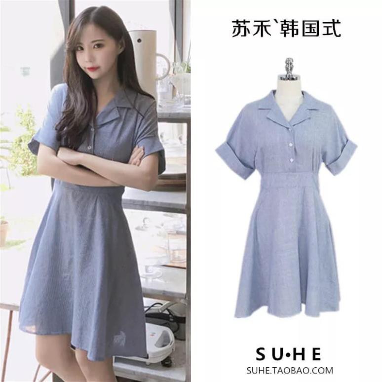 Đầm xoè cổ vest tay ngắn,thiết kế kiểu cổ điển quốc dân dễ thương, xinh đẹp tại HÀNG CAO CẤP [SIÊU PHẨM]