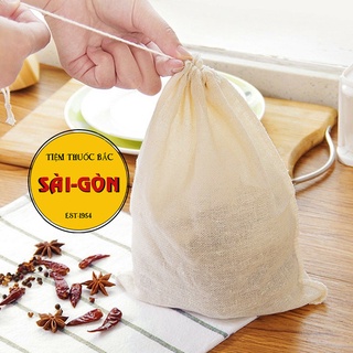 Túi Lọc Bằng Vải Cotton Kích Thước 25x20 - Lọc bã làm sữa, lọc cafe, trà, túi đựng làm giò chả hấp