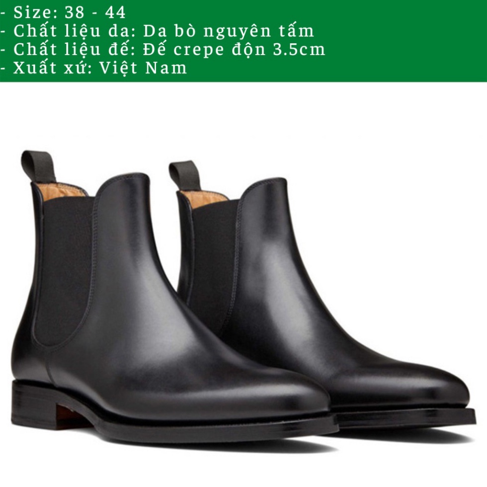 Giày Chelsea boots thời trang chất liệu da bò giúp tăng chiều cao 3.5cm 💖Bảo hành 12 tháng💖 | BigBuy360 - bigbuy360.vn