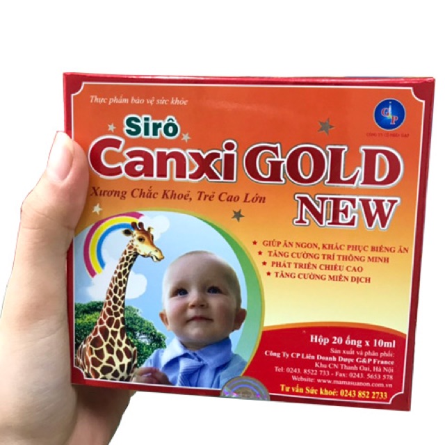 Siro Canxi Gold New GP – Giúp bé ăn ngon miệng, tăng chiều cao, dễ hấp thu, hỗ trợ tiêu hóa