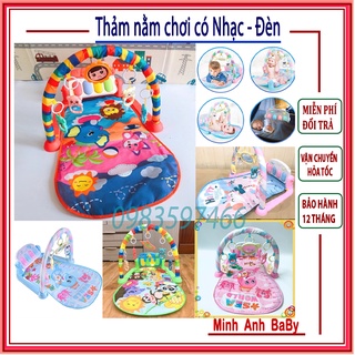 Thảm nằm chơi PHÁT NHẠC PIANO, CÓ KHUNG TREO ĐỒ CHƠI từ sơ sinh đến 24 tháng