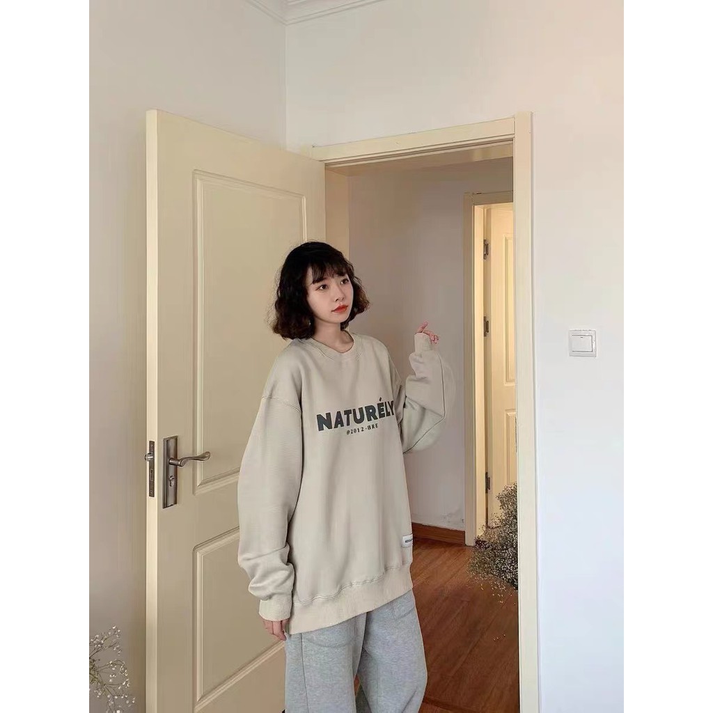 Áo Nỉ Sweater Naturély, Nam Nữ Form Rộng Unisex, Chất Nỉ Bông 100%Cotton Dày Dặn, Hoodie phong cách Hàn Quốc 2021 | BigBuy360 - bigbuy360.vn