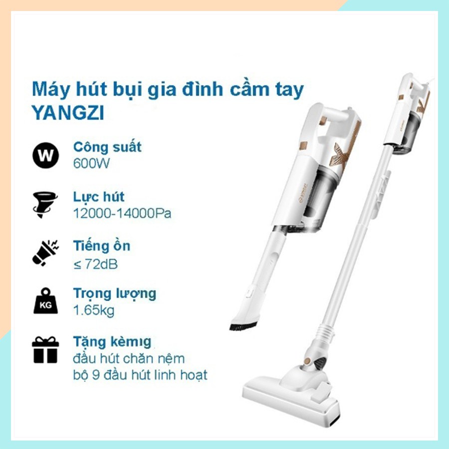 Máy hút bụi cầm tay 9 đầu công suất lớn hút hút bụi gia đình