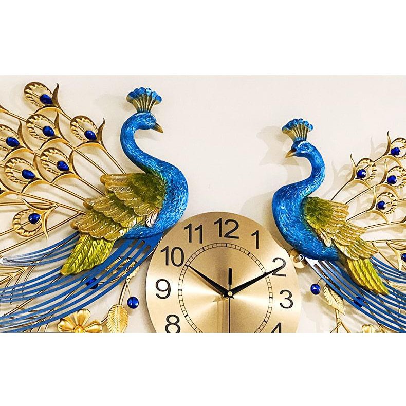 ĐỒNG HỒ TREO TƯỜNG FREESHIP  Đồng Hồ Trang Trí Đôi Công Phú Quý 868  - Tặng bộ đồng hồ kim trôi trị giá 80k