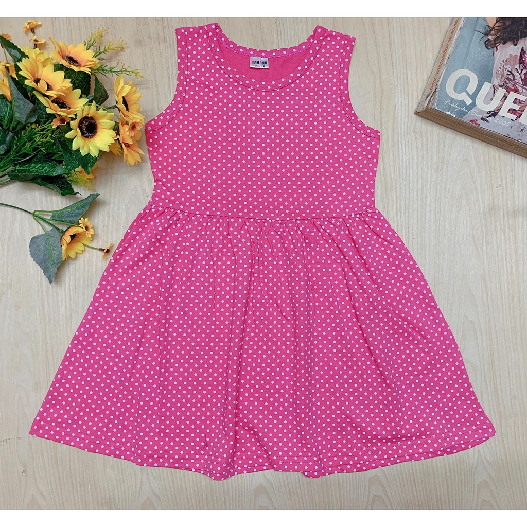 Váy chấm bi cho bé gái - Nhiều màu sắc chất liệu thun cotton dễ chịu cho bé - Vạn Xuân Shop