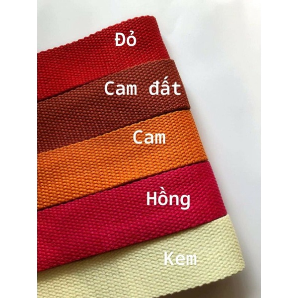 Dây đai cotton làm quai đeo ba lo túi xách