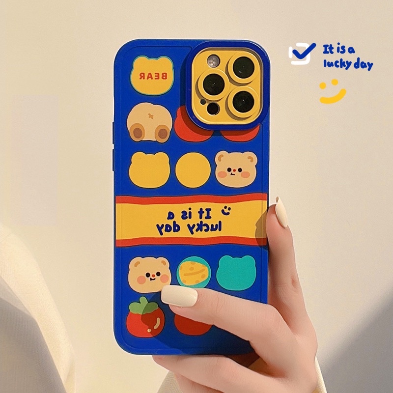 (SIÊU RẺ) Ốp lưng Iphone Đầu gấu xanh dương 6/6plus/6s/6splus/7/7plus/8/8plus/x/xr/xs/11/12/13/pro/max/plus/promax