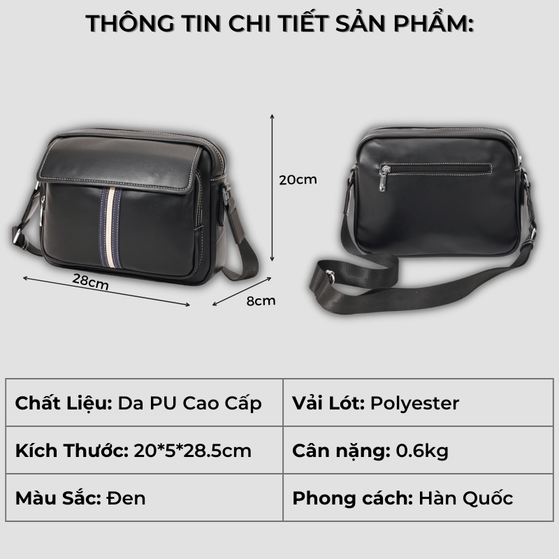 Túi Đeo Chéo, Túi Đeo Chéo Nam Nữ Da Nam Nữ Thời Trang Chống Nước -  ZINLY