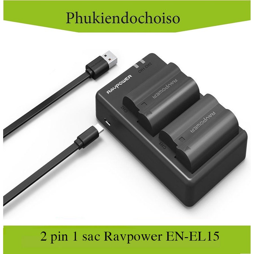 Pin sạc Ravpower cho Nikon EN-EL15