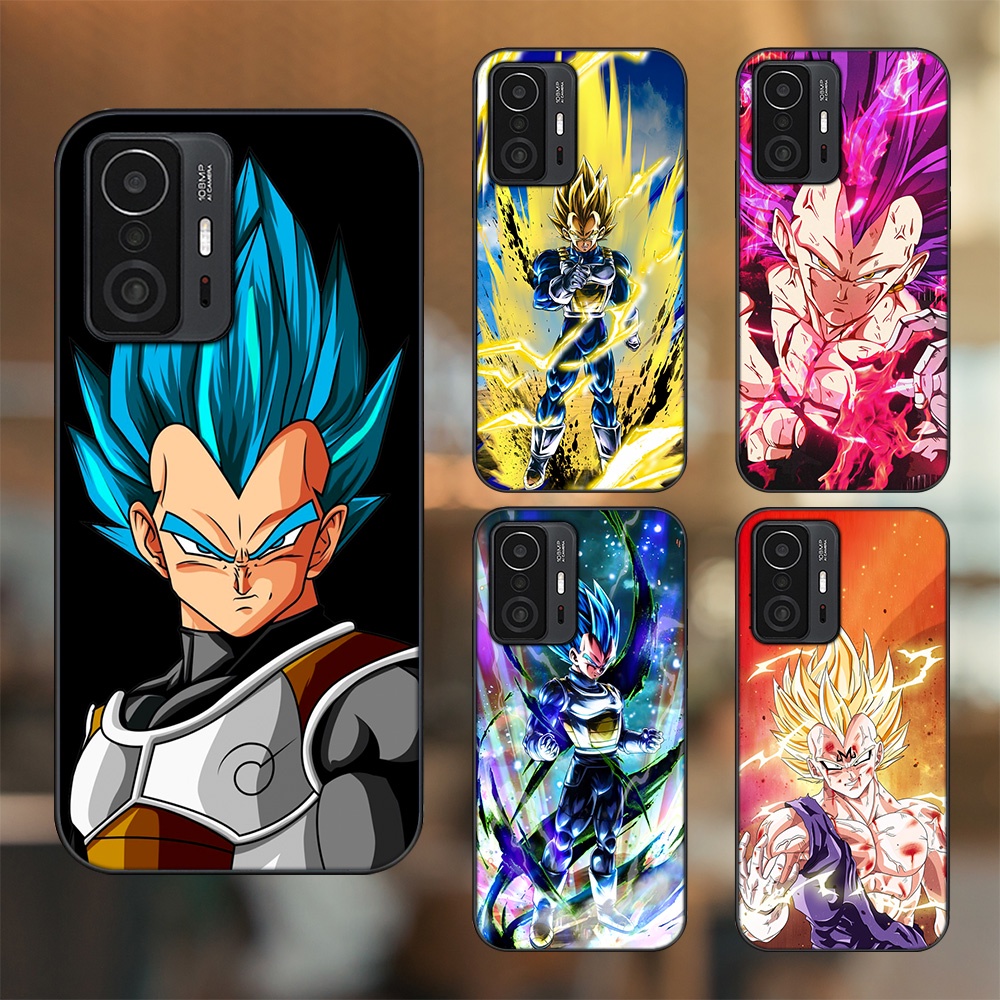 Ốp lưng Xiaomi 11T viền đen in hình Vegeta Dragon Ball