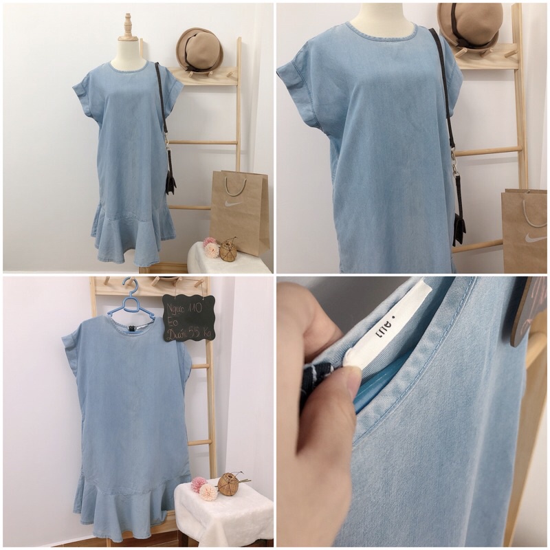 Đầm bò đầm jean denim dưới 60 kg
