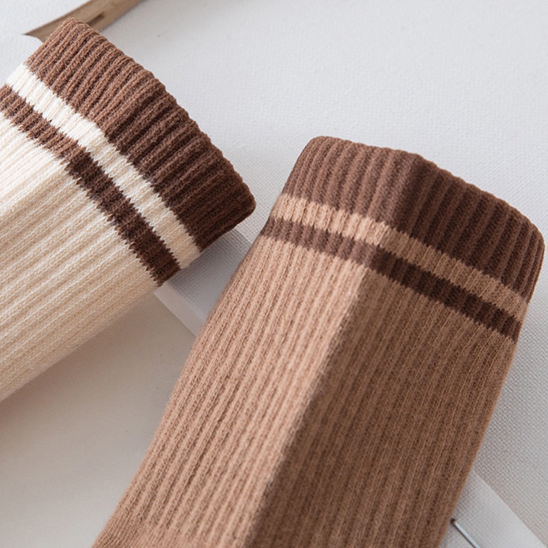 Vớ cổ cao viền thun từ cotton co giãn phong cách Hàn Quốc dành cho nam và nữ JP5