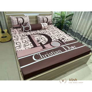 Bộ Chăn Ga Thun Ý 5D - Dior
