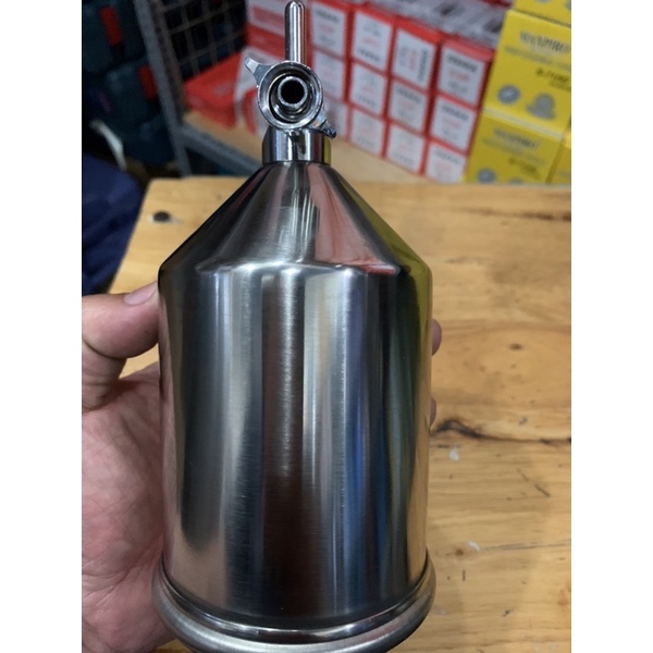 Cốc Sơn INOX Cho Súng Phun Sơn  400cc