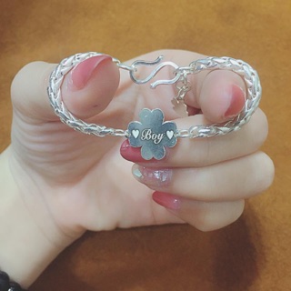 Lắc tay bạc + mặt dây chuyền cho bé