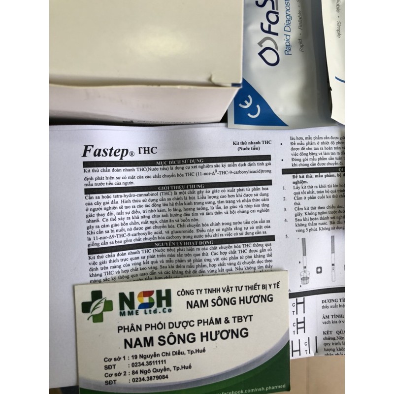 Que thử nhanh Marijuana test thử nhanh THC CẦN SA, test thử MARIJUANA Rapid test strip (urine) Fastep của Mỹ