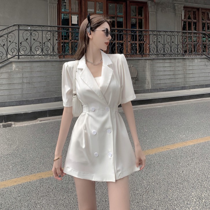 [Mã FATHANG5 giảm 10K đơn 50K] ĐẦM VEST NGẮN BÓP EO ULZZANG THỜI TRANG MỮ