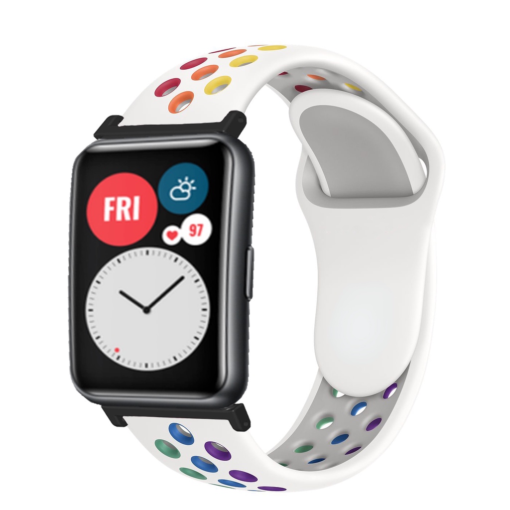 Dây đeo silicon mềm nhiều màu cho đồng hồ thông minh huawei fit/ fit new/fit 2