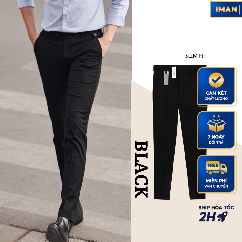 Quần Tây Nam Hàn Quốc Cao Cấp, Quần Âu Nam Công Sở [Vải Chéo] Tôn Dáng, Bền Đẹp, Không Nhăn Xù iMan Store