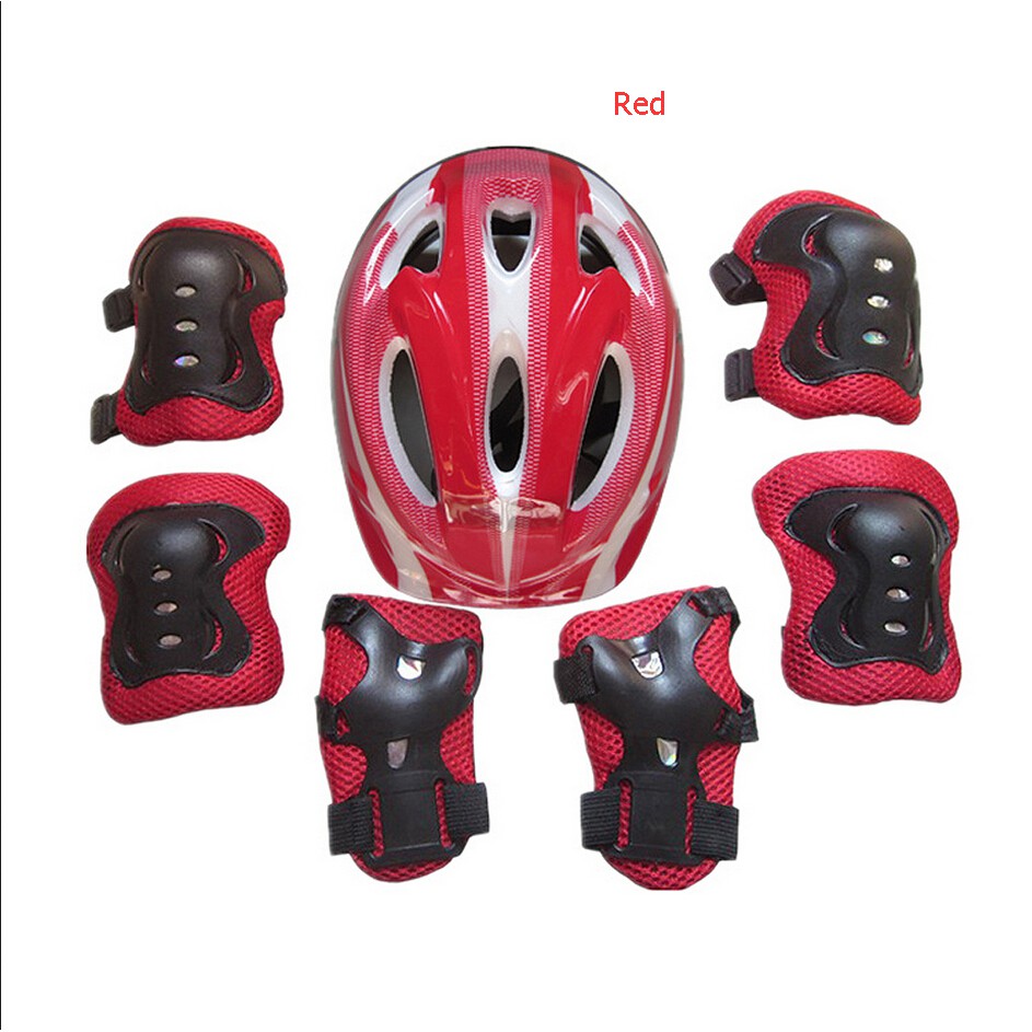 Set mũ bảo hiểm kèm đệm bảo vệ tay và đầu gối chuyên dùng khi đi xe đạp / chơi thể thao cho bé