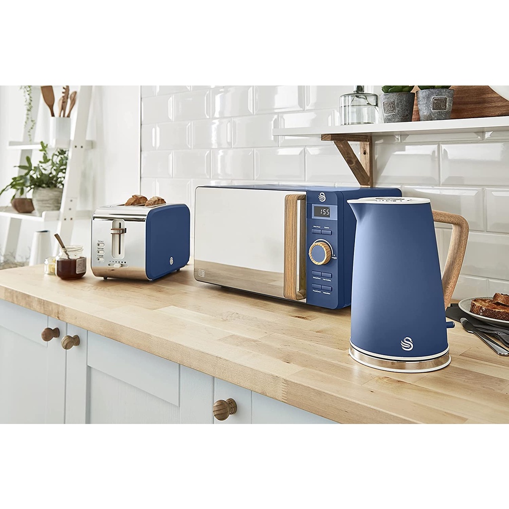 Máy nướng bánh mì 2 lát Swan Nordic Toaster 900W phong cách Bắc Âu 3 nút chức năng, 6 cấp độ