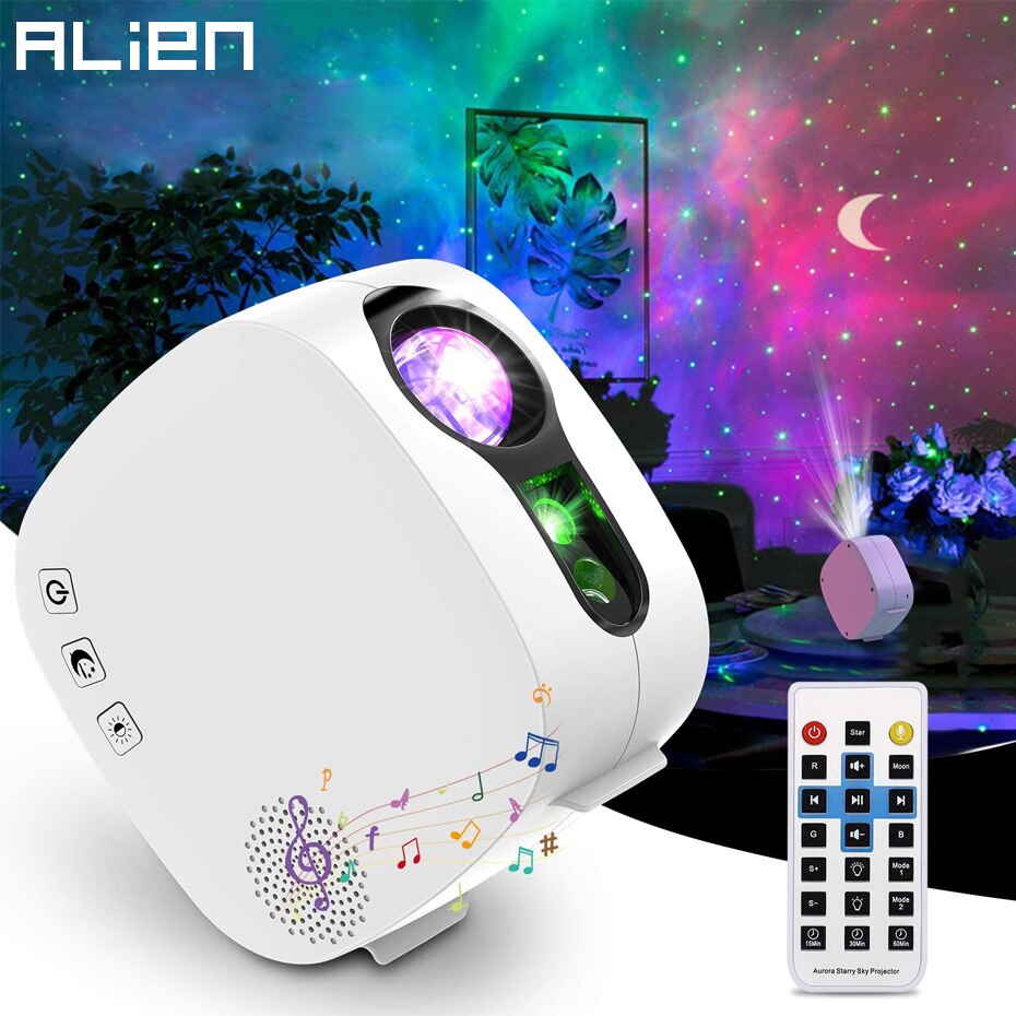 Đèn LED chiếu hình bầu trời đầy sao galaxy có nhạc kết nối bluetooth trang trí phòng